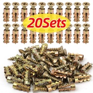6×14mm Galvanized Iron Hollow Wall Anchor Expansion Bolt Self Tapping Expansion Screw Set for Plaste