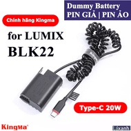 Dummy Type-C BLK22 KINGMA | Pin giả pin ảo pin dummy battery DC Coupler BLK22 cho Pana LUMIX S5 S5K 