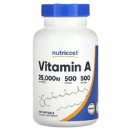 Nutricost, Vitamin A, 25,000 IU, 500 Softgels | 10,000 IU, 500 Softgels