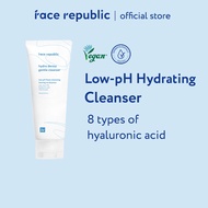 Face Republic Hydro Derma Gentle Cleanser 100mL [Dry, Sensitive Skin, Mild pH / 8 Types of HA] Vegan
