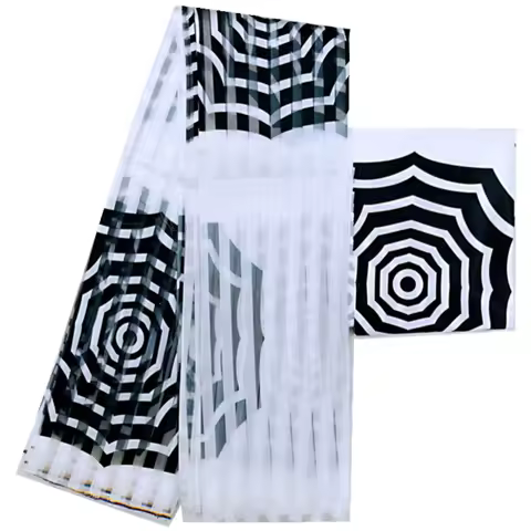 African Organza Silk Fabric With Satin Blouse 4+2Yards Silk Satin Fabrics For Women Dress