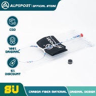 ALPSPORT XY 8U 62g Max 30Lbs Super Light 100% Full Carbon Fiber White Badminton Racket With String G