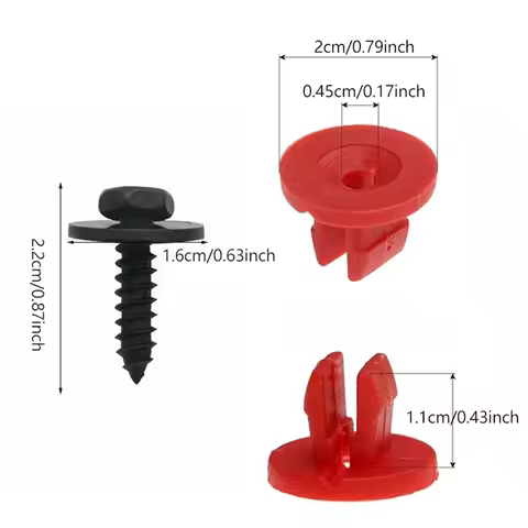 20Pcs Car Engine Undertray Cover Clips Screws For r Jaguar Ford Focus Ii 04-11 C-max 03-10 For Monde