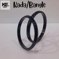 Premium Jet Black Stainless Steel Kada / Bangle