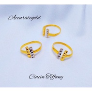 Cincin Tiffany 2C - Emas 916