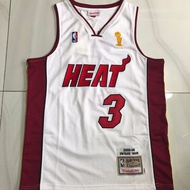Mens Exquisite Embroidery Jersey Miami Heat Dwyane Wade Mitchell Ness 2005-06 Hardwood Classics Jers
