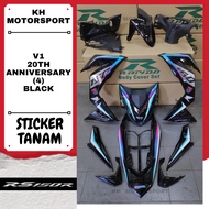 RS150R V1/V2 20TH ANNIVERSARY (4) BLACK STICKER TANAM/AIRBRUSH