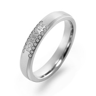 555jewelry แหวนแฟชั่น สแตนเลส สตีล สำหรับผู้หญิง สลักคำว่า FOREVER ประดับด้วยเพชร CZ เม็ดสวย รุ่น 555-R057 - แหวนสแตนเลส แหวนผู้หญิง แหวนสวยๆ (HVN-R5)