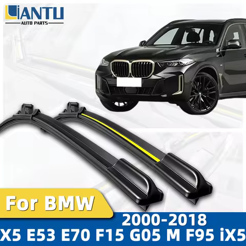 2pcs Car Windshield Wiper For BMW X5 E53 E70 F15 G05 M F95 iX5 2000-2018 Front Wipers Blade Premium 