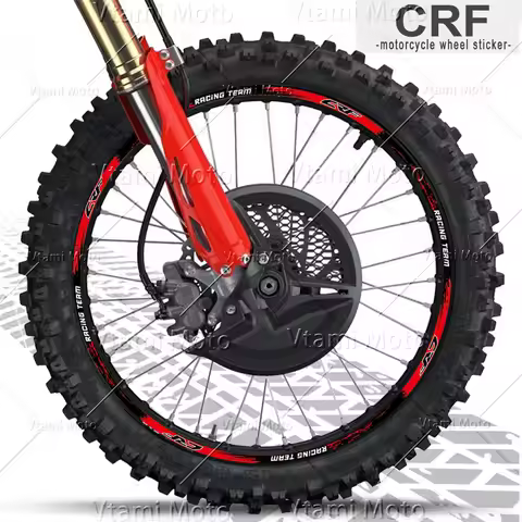 Reflective Motorcycle Wheel Sticker Motocross Rim Stripe Decals For CRF450R CRF300L CRF250R CRF400RX