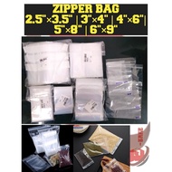 ( 100-+ PCS )ZIPPER PP PLASTIC BAG TRANSPARENT ZIPPER BAG | 2.5"x3.5" | 3"x4" | 4"x6" | 5"x8" | 6"x9"