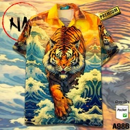 NAPA Hawaii เสื้อฮาวาย เสื้อเดินคลื่น A986 ผ้าไหมอิตาลีแท้