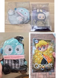 全走，labubu 小米蘭，Sanrio水怪×2，、Q posket 鬼滅之刃公仔-我妻善逸，震動壽司，電鋸人