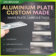 Aluminium Name Tag Plate Custom / Engraved Label DS Brand M3