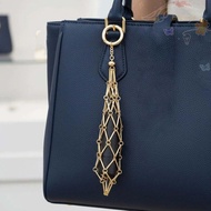 BLISS Metal Net Lipstick Bag, Portable Mini Mesh Bag Key Chain, Vintage Hollow Silver Universal Lips