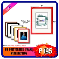 troniximaging/Tronix 5R Picture Frame with Matting-Polystyrene One(1) Piece 8.5”x11” Polystyrene Pic