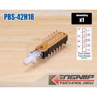 (Optional) [SW] PBS-42H18 Switch Without Mounting Wings Or PBS-42H18A With Press-Press Off 4PDT 6 Le
