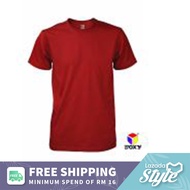 [BOXY] Premium Cotton Round neck T-shirt Baju – Red