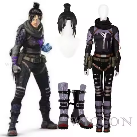 Game Apex Wraith Cosplay Costume Renee Blasey Evil Skin With Scarf Battle Suit With Accessories Hall