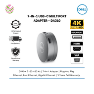 Dell 7 in 1 USB C Mobile Adapter DA310 (USB Type C to HDMI / VGA / Display Port / Ethernet / USB-C /