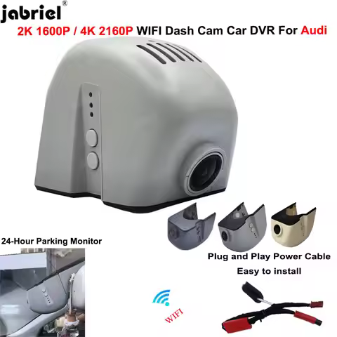Plug and Play 4K 2160P Car DVR Dashcam For Audi A3 A4 A5 A6 A7 A8 Q3 Q5 Q7 TT 2004-2026 Wifi Car Cam