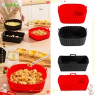MOLIHA Silicone Air Fryer Liners, for 4-7 QT Black Red Oven Liner, Air Fryer Accessories Reusable wi