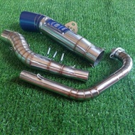 SUZUKI RAIDER 150 CARBS KOU MANACHI MUFFLER SET 63MM FOR LOUDES PIPE   (SUPER OPEN)