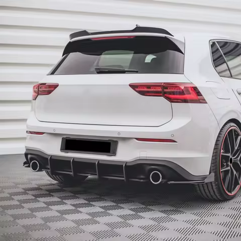 For Volkswagen GTI MK8 Golf 8 GTI 2020-2024 Maxton Style Car Rear Bumper Diffuser Splitters Spoiler