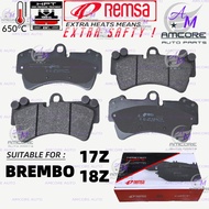 BREMBO 17Z / 18Z BRAKE PAD - BRAND REMSA / BREMBO 17Z / 18Z CALIPER / BREMBO BIG 6 POT CALIPER BRAKE