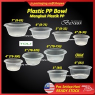 Bowl Disposable PP Plastic Bowl 4"/5"/6" [50/100pcs±] Mangkuk Plastik Sederhana Pakai Buang