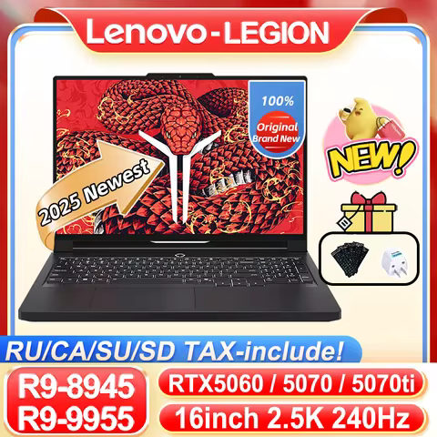 【2025-LEGION】Lenovo R9000P R9-8945HX/R9-9955HX RTX5060/RTX5070/RTX5070ti 32GB+1TB 16inch 2.5K 240Hz 
