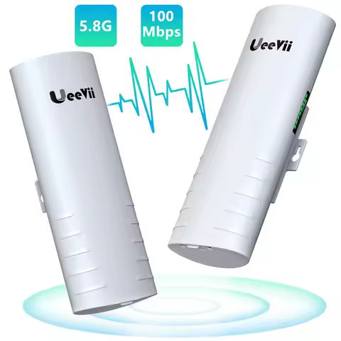 UeeVii CPE452 Outdoor 5.8G Wireless WiFi Bridge for Network&Surveillance Range Extension Point to Po