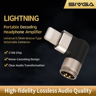 SIVGA เครื่องขยายเสียงหูฟังถอดรหัสแบบพกพาที่มีความเที่ยงตรงสูงประเภท-C/lightning สำหรับ Que UTG