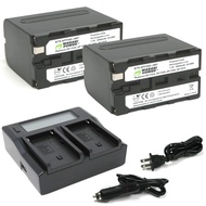 Battery (2-Pack) and Dual Charger for Sony NP-F950, NP-F960, NP-F970, NP-F975 (L Series)