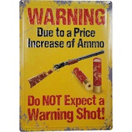12" x 17" 3D Pop Out Thick Metal Tin Sign. 2nd Amendment Right, All Weather, Outside Sign (Warning -