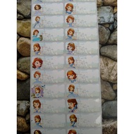 SOFIA THE FIRST Waterproof Name Label Sticker