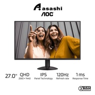 AOC Q27B30S3 27" QHD 120Hz 1ms IPS Monitor (DP 1.4x1, HDMI 2.0x1)