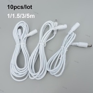 10x 1/1.5/3/5m white DC male to female jack Power supply connector plug Cable 22awg 3A Extension cct