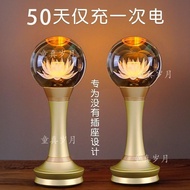 Hot sale [Rechargeable] LED Buddha Hall Lighting Buddha Front Worship Light Lotus Worship Buddha Lig