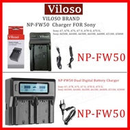Sony NP-FW50 Viloso Camera Battery and Charger for SONY -A7/ /A7 MARK II/ A7R/ A7S/ A5100/ A6000/ A6