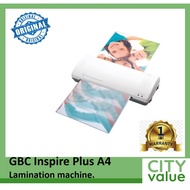GBC Lamination Machine. A4 Size. Model: GBC Inspire Plus A4 Laminator. Laminates from ID size to A4 