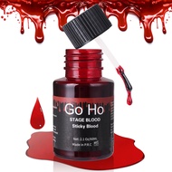 Go Ho Halloween Fake Blood Washable(2 oz),Edible Fake Blood Realistic Effect Dripping Sticky Stage B