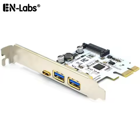 USB C PCIe Expansion Card,PCI-e Express 1X to 2 Ports USB-A & Type-C USB 3.1 5Gbps Desktop PC Case A