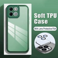 For Honor X6B 4G Case Camera Protection Semi Transparent Soft Silicone Shockproof with Lens Protecto