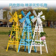 Outdoor Windmill Flower Stand Garden Decoration Rose Trellis Outdoor Grape Arbor Solid Wood Balcony 