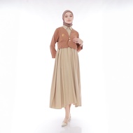 Dzellia - ALINA gamis lebaran 2025 model gamis lengan panjang muslimah SET BLAZER terbaru bahan rayo