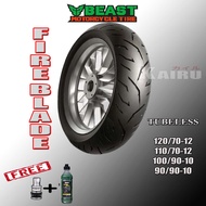 100/90-10 TL ORIGINAL BEAST MOTORCYCLE TIRE "BEAST FIRE BLADE" 90/90 - 10 Tubeless