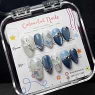 PRESH ON NAILS BLUE/PREH ON NAILS SIMPLE/PREH ON NAILS