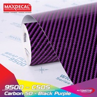 [Per Meter] MAXDECAL 9500 C505 BLACK PURPLE Carbon 5D Width 152 cm Kevlar Printed Motif