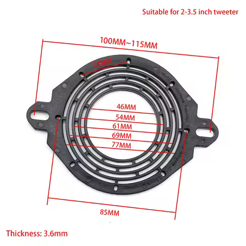 2pcs Car Tweeter Midrange 2-3.5 Inch Tweeter Speaker Mount Spacer Bracket Holder Dashboard Multif Un